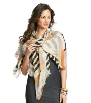 Collection 18 White Multi Stripes Print