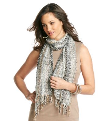 Collection 18 Silver Lining Bright Stripe Confetti Scarf