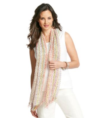 Collection 18 White Multi Bright Stripe Confetti