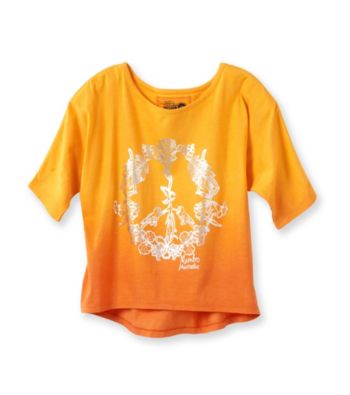 Mambo® Girls' 7-16 Dip-Dye High-Low Dolman Sleeve Top