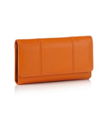 Relativity® Orange Zip Back Cell Phone Clutch