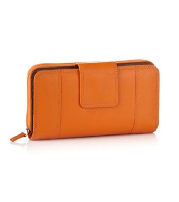 Relativity® Orange Tab Zip Around Wallet