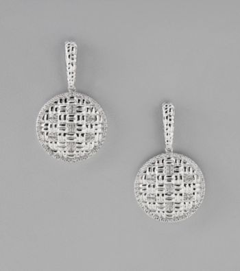 Sterling Silver Basketweave Earrings