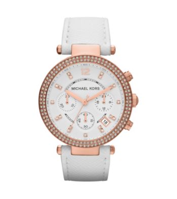 Michael Kors® White Parker Watch