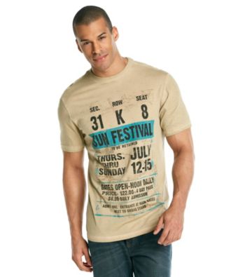 Ruff Hewn Men's Camel Khaki Short Sleeve 