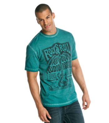 Ruff Hewn Men's Washed Teal Short Sleeve 