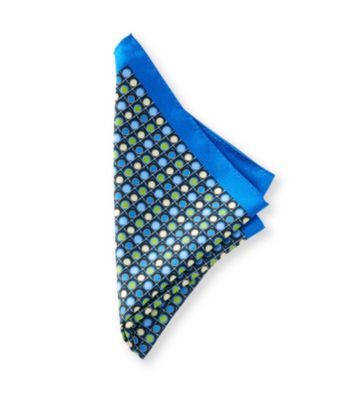 Kenneth Roberts Platinum® Men's Navy Multi-Dot Pocket Square