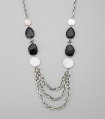 Laura Ashley® Silvertone Chain Linked Necklace