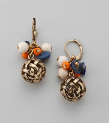 Laura Ashley® Colored Beaded Drop Earrings