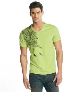 Calvin Klein Men's Short Sleeve V-Neck Graphic Tee