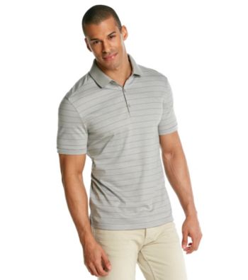 Calvin Klein Men's Gracious Grey Short Sleeve Liquid Interlock Polo