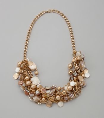Studio Works® Collection Goldtone Layered Mother-of-Pearl Shell Necklace