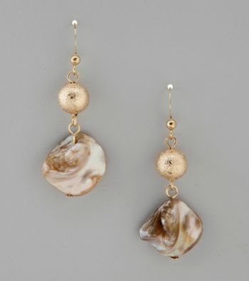 Studio Works® Collection Goldtone Drop Earrings with Shell Accents