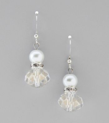 Studio Works® Crystal/Pearl Beaded Drop Earrings