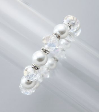 Studio Works® Crystal/Pearl Stretch Bracelet