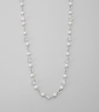 Studio Works® Long Crystal/Pearl Beaded Necklace