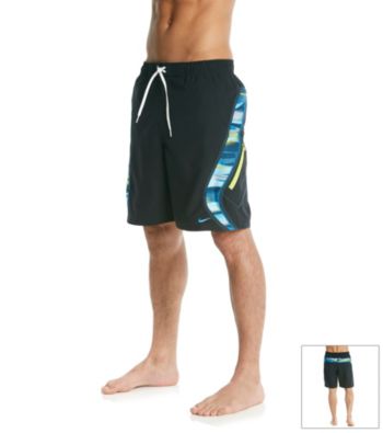 Nike® Men's Light Photo Blue Laser Stripe Splice Swim Short