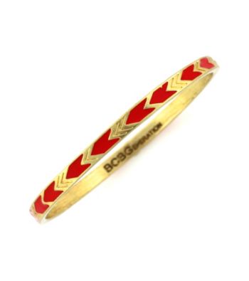 BCBGeneration™ Goldtone and Red Chevron Bangle