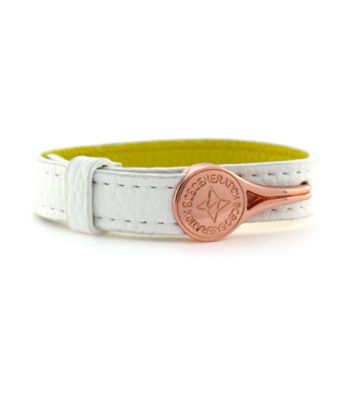 BCBGeneration™ White and Rose Goldtone Hook Bracelet