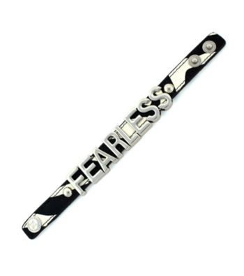 BCBGeneration™ Zebra Print Fearless Affirmation Bracelet