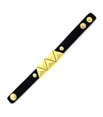 BCBGeneration™ Black and Goldtone Triangle Pyramid Bracelet