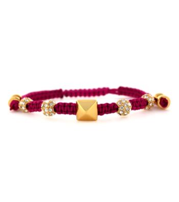 Vince Camuto® Pink and Crystal Macrame Bracelet