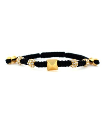 Vince Camuto® Black and Crystal Macrame Bracelet