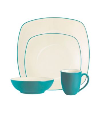 Noritake Colorware 4-pc. Turquoise Square Place Setting