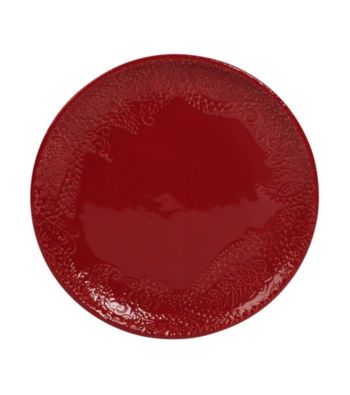 Gallery® Red Paisley Round Dinner Plate