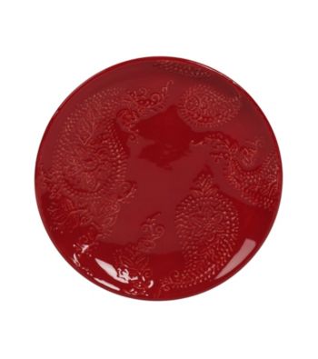 Gallery® Red Paisley Round Salad Plate