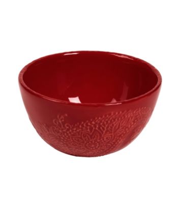 Gallery® Red Paisley Red Round Cereal Bowl