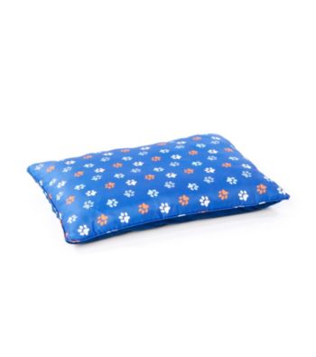 John Bartlett Pet Orange and Navy Paw Pet Print Bed