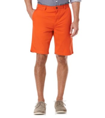 Perry Ellis® Men's Bright Coral Solid Cotton Short