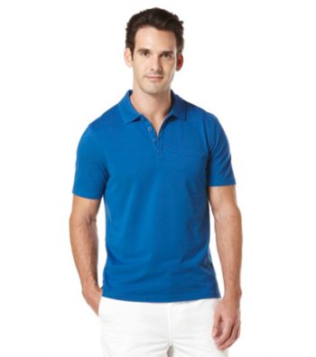Perry Ellis® Men's Coastal Blue Short Sleeve Irridescent Polo