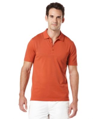 Perry Ellis® Men's Bright Coral Short Sleeve Irridescent Polo