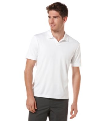 Perry Ellis® Men's Bright White Short Sleeve Open Collar Polo