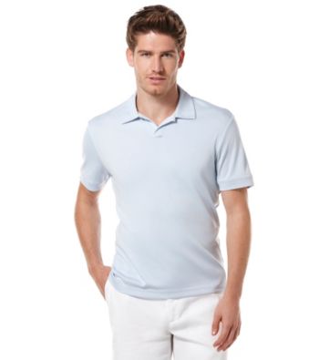 Perry Ellis® Men's Light Blue Short Sleeve Open Collar Polo