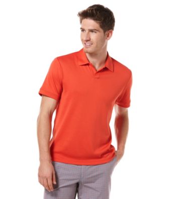 Perry Ellis® Men's Rose Hip Short Sleeve Open Collar Polo