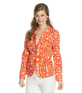 Laura Ashley® Watercolor Print Ruched Blazer