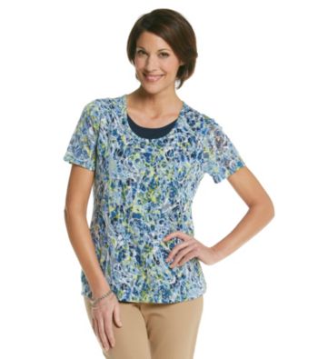 Breckenridge® Petites' Short Sleeve Two For Burn Out Tee