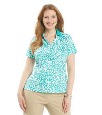 Studio Works® Plus Size Short Sleeve Printed Polo