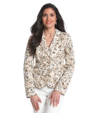 Studio Works® Petites' Print Four Pocket Floral Blazer