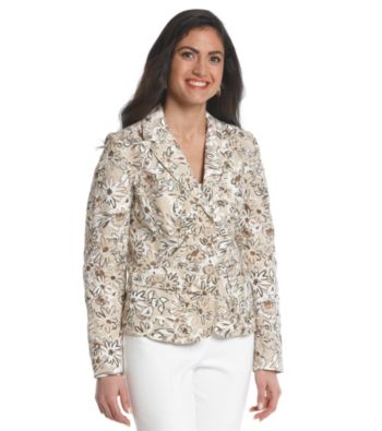 Studio Work® Floral Print Two Button Blazer