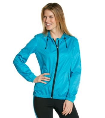 Exertek® Packable Hooded Water Repellant Windbreaker