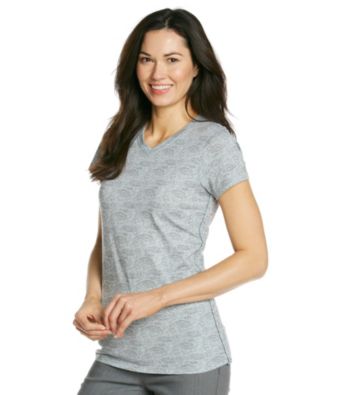 Ruff Hewn Short Sleeve V-Neck Printed Tee With Braided Sides