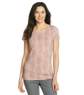 Ruff Hewn Short Sleeve Scoopneck Printed Tee With Braided Sides