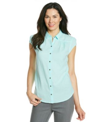 Ruff Hewn Short Sleeve Gauze Western Buttondown Shirt