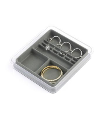 LivingQuarters 4 to 12 Section Grey Jewelry Tray