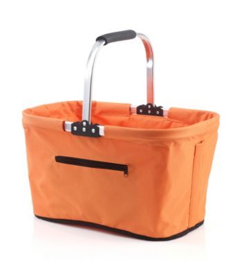 LivingQuarters Orange Shopping Basket