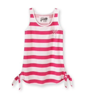 Mambo® Girls' 7-16 Striped Side Tie Tank